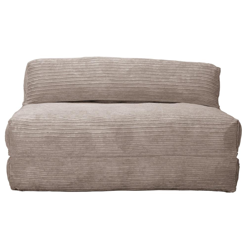 LOUNGE PUG Avery Double Futon Chair Bed Folding Sofa Bed Guest Bed Cord Mink