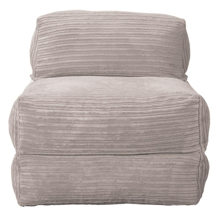 LOUNGE PUG Avery Single Futon Chair Bed Folding Sofa Bed Guest Bed Cord Ivory