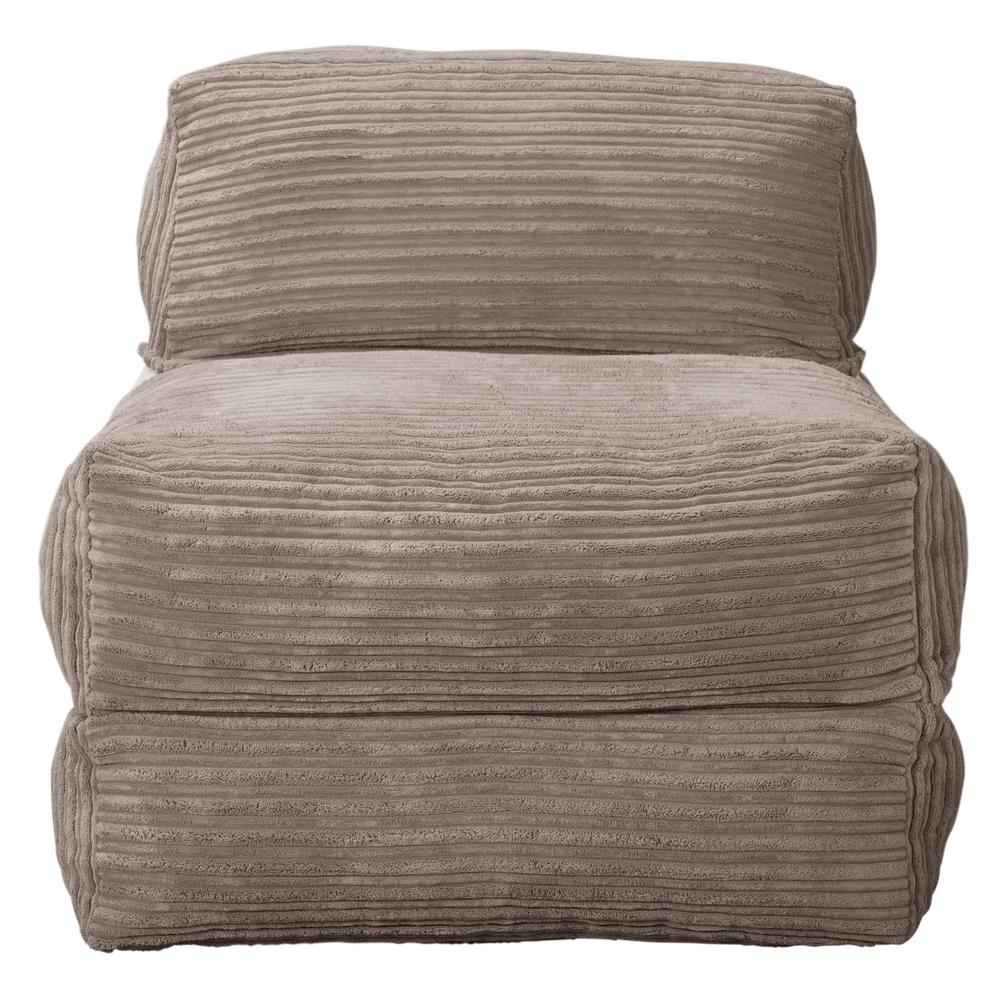 LOUNGE PUG Avery Single Futon Chair Bed Folding Sofa Bed Guest Bed Cord Mink