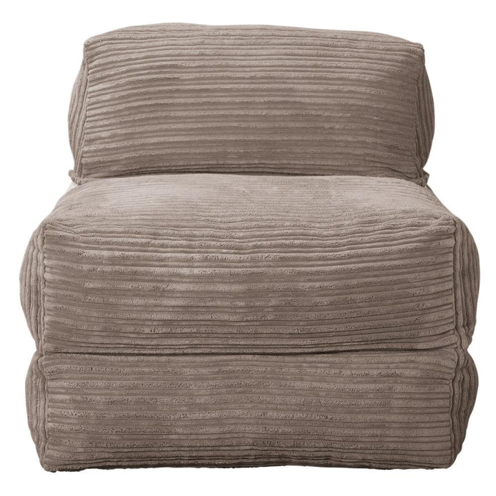 LOUNGE PUG Avery Single Futon Chair Bed Folding Sofa Bed Guest Bed Cord Mink
