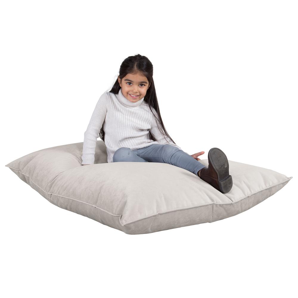 Junior Children's Beanbag - Velvet Silver 01