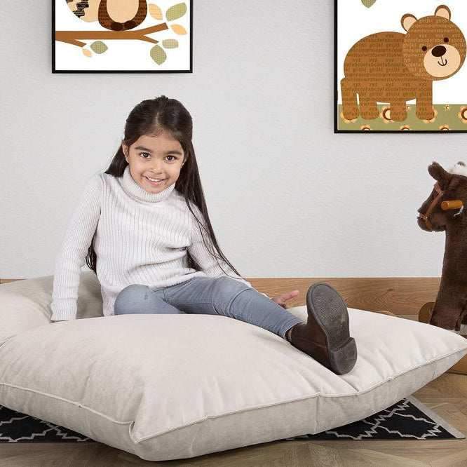 Junior Children's Beanbag - Velvet Silver 02