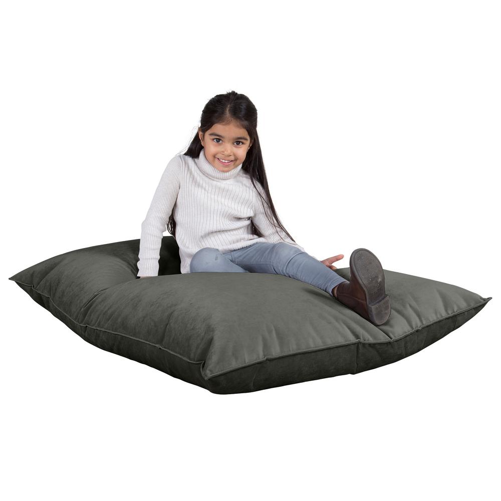 Junior Children's Beanbag - Velvet Graphite Grey 01