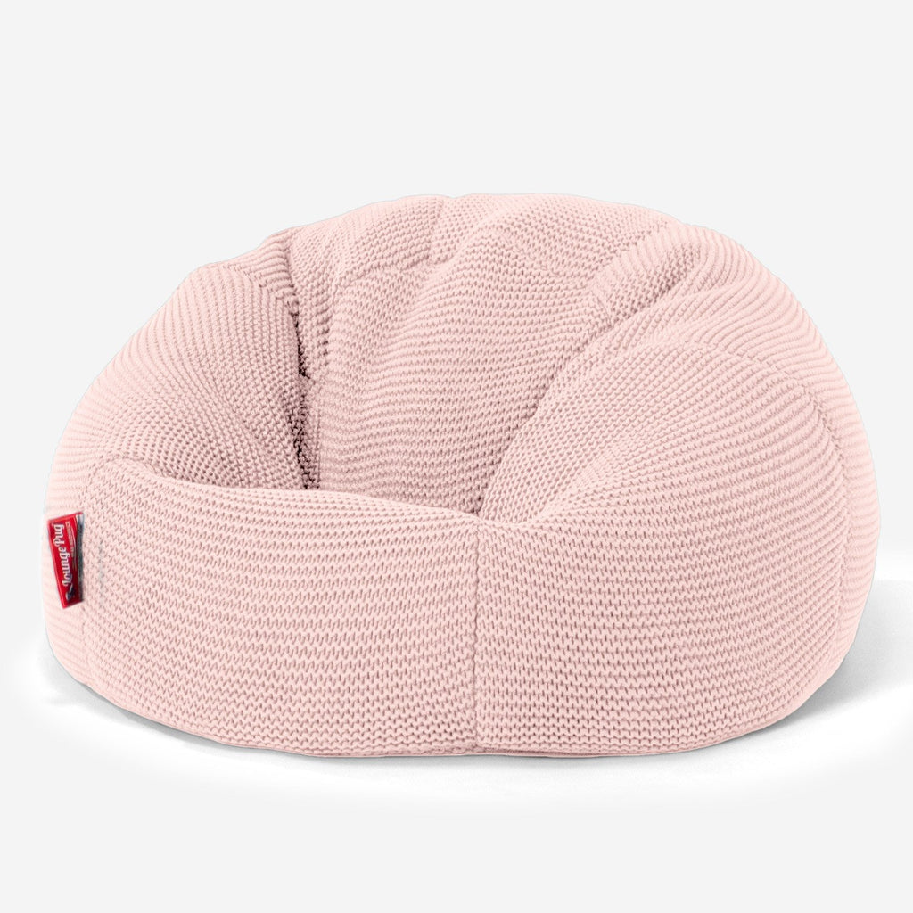 LOUNGE PUG ELLOS KNIT Kids' Bean Bag Chairs CLASSIC Gaming Chair Beanbags BABY PINK