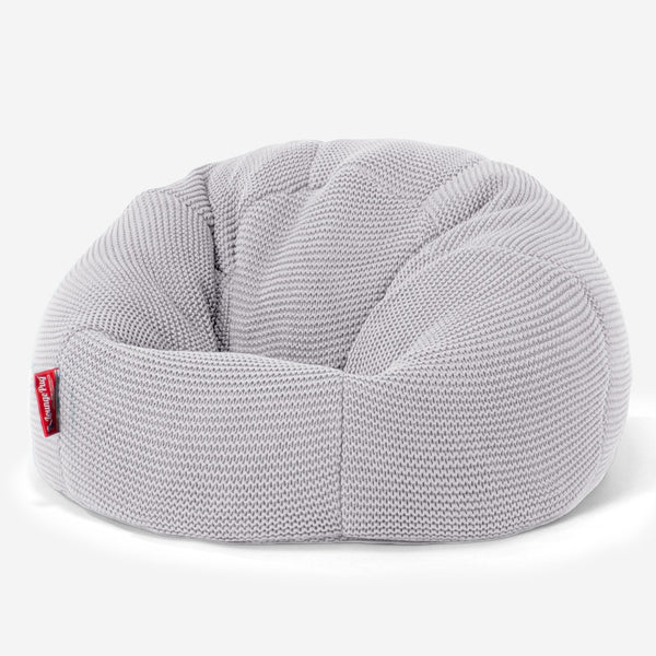 LOUNGE PUG ELLOS KNIT Kids' Bean Bag Chairs CLASSIC Gaming Chair Beanbags LIGHT GREY