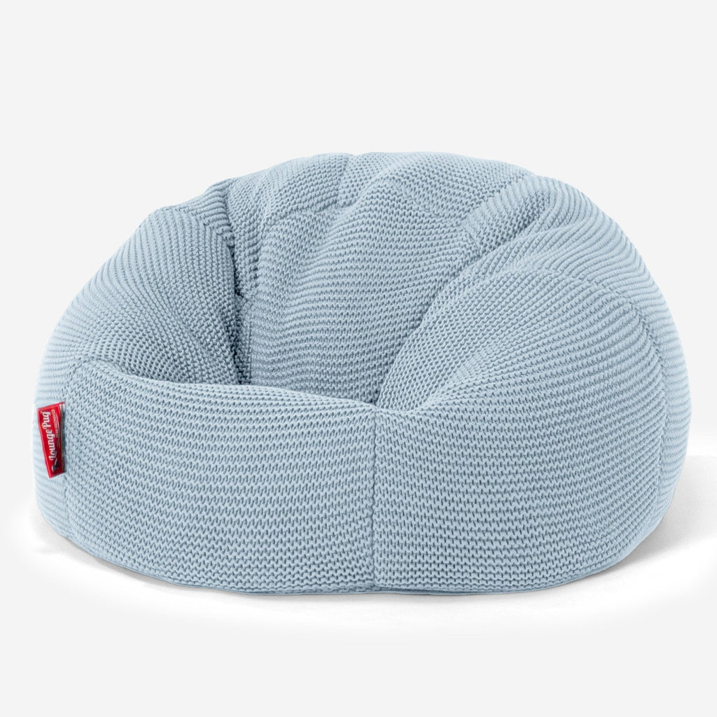 LOUNGE PUG ELLOS KNIT Kids' Bean Bag Chairs CLASSIC Gaming Chair Beanbags MISTY BLUE