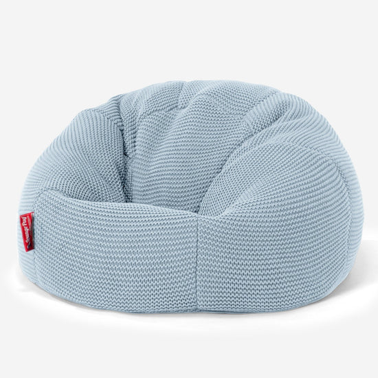 LOUNGE PUG ELLOS KNIT Kids' Bean Bag Chairs CLASSIC Gaming Chair Beanbags MISTY BLUE