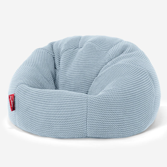 LOUNGE PUG ELLOS KNIT Kids' Bean Bag Chairs CLASSIC Gaming Chair Beanbags MISTY BLUE