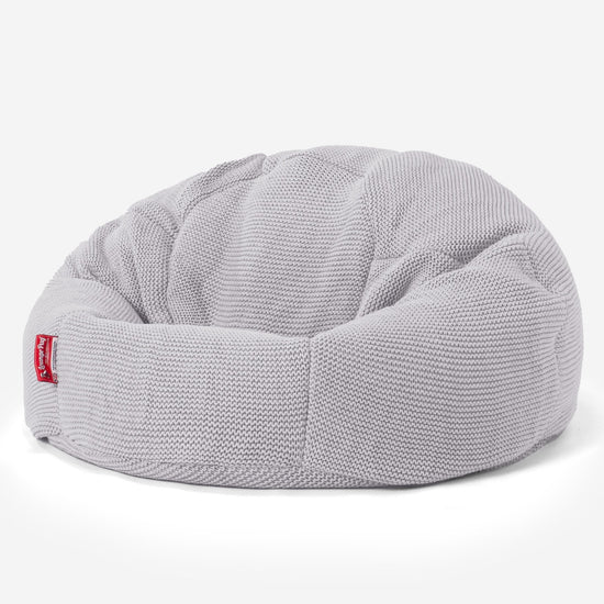 LOUNGE PUG ELLOS KNIT Bean Bag Chairs CLASSIC Gaming Chair Beanbags LIGHT GREY