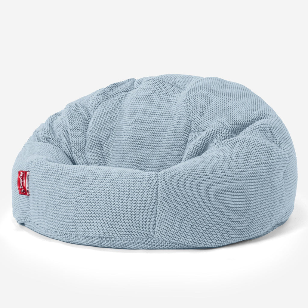 LOUNGE PUG ELLOS KNIT Bean Bag Chairs CLASSIC Gaming Chair Beanbags MISTY BLUE