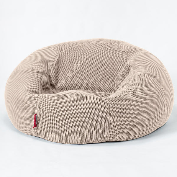 LOUNGE PUG ELLOS KNIT LUXURY Bean Bag SOFA CLASSIC LARGE Beanbags UK CREAM