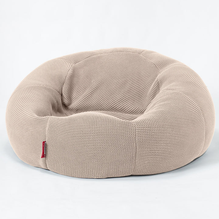 LOUNGE PUG ELLOS KNIT LUXURY Bean Bag SOFA CLASSIC LARGE Beanbags UK CREAM
