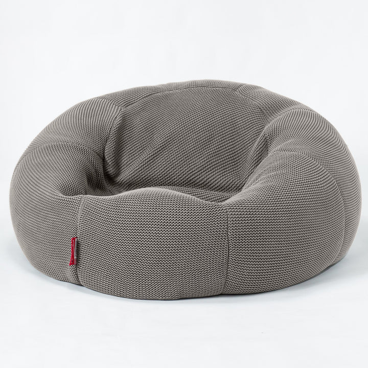 LOUNGE PUG ELLOS KNIT LUXURY Bean Bag SOFA CLASSIC LARGE Beanbags UK GRAPHITE GREY