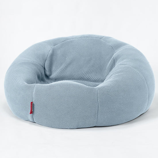 LOUNGE PUG ELLOS KNIT LUXURY Bean Bag SOFA CLASSIC LARGE Beanbags UK MISTY BLUE