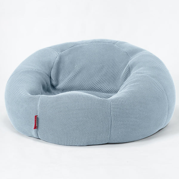 LOUNGE PUG ELLOS KNIT LUXURY Bean Bag SOFA CLASSIC LARGE Beanbags UK MISTY BLUE