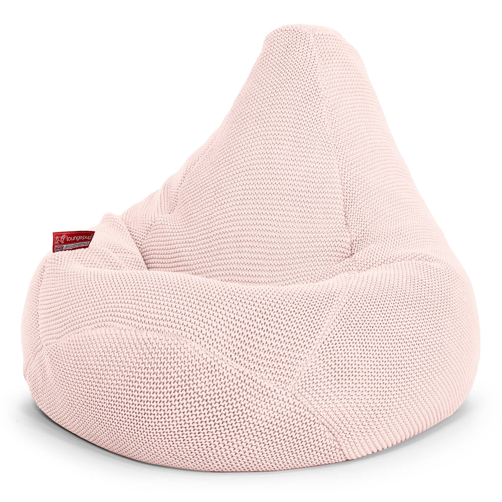 Highback Bean Bag Chair - 100% Cotton Ellos Baby Pink 02