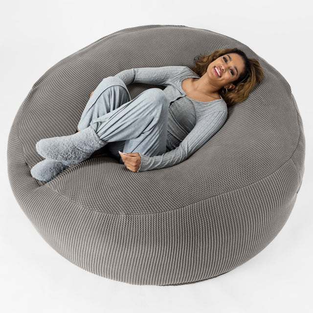 LOUNGE PUG ELLOS KNIT GIANT Bean Bag SOFA MEGA MAMMOTH Beanbag GRAPHITE GREY