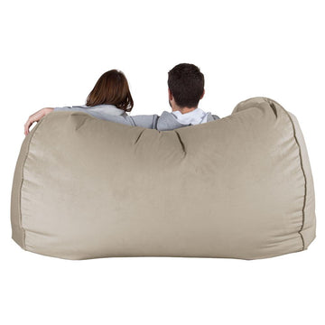 LOUNGE PUG GIANT Bean Bag Sofa Bed Huge Beanbag Couch UK Velvet Mink