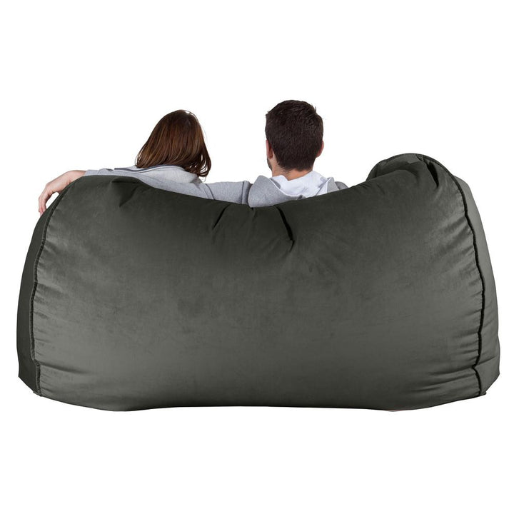 LOUNGE PUG GIANT Bean Bag Sofa Bed Huge Beanbag Couch UK Velvet Espresso Graphite Grey