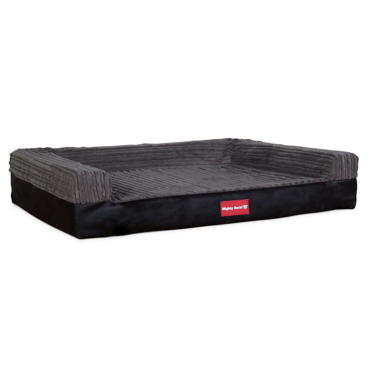 The Bench By Mighty-Bark Orthopedic Memory Foam Dog Bed Large Medium XXL Faux Leather Black
