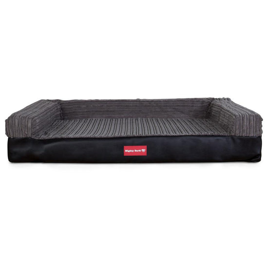 The Bench By Mighty-Bark Orthopedic Memory Foam Dog Bed Large Medium XXL Faux Leather Black