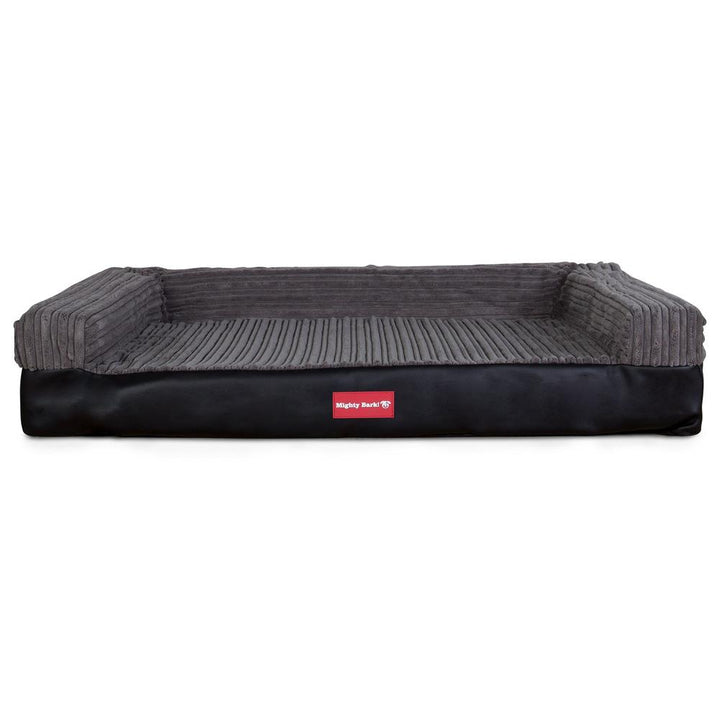 The Bench By Mighty-Bark Orthopedic Memory Foam Dog Bed Large Medium XXL Faux Leather Black