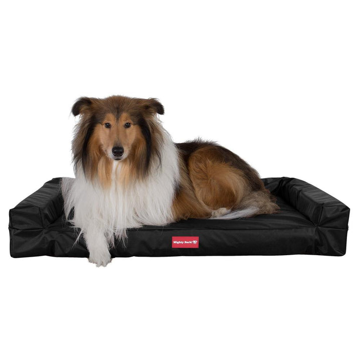 The Bench By Mighty-Bark Orthopedic Memory Foam Dog Bed Large Medium XXL Waterproof Black