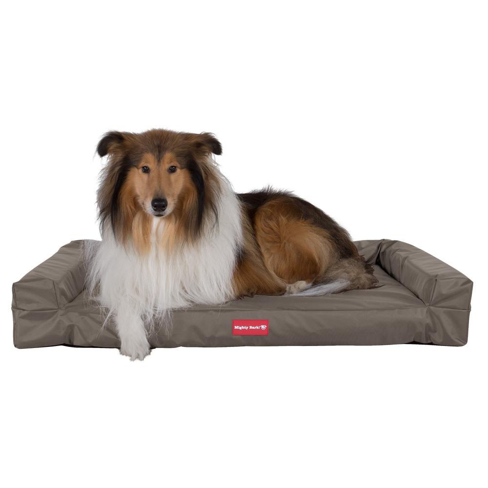 The Bench By Mighty-Bark Orthopedic Memory Foam Dog Bed Large Medium XXL Waterproof Grey
