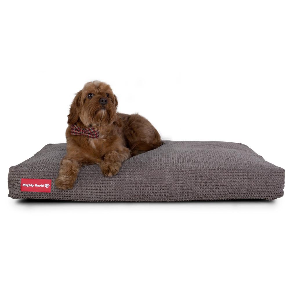 The Mattress By Mighty-Bark Orthopedic Classic Memory Foam Dog Bed Cushion For Pets Medium XXL Pom Pom Charcoal