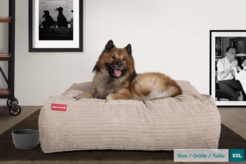 The Crash Pad By Mighty-Bark XXL Large Memory Foam Dog Bed Cord Mink