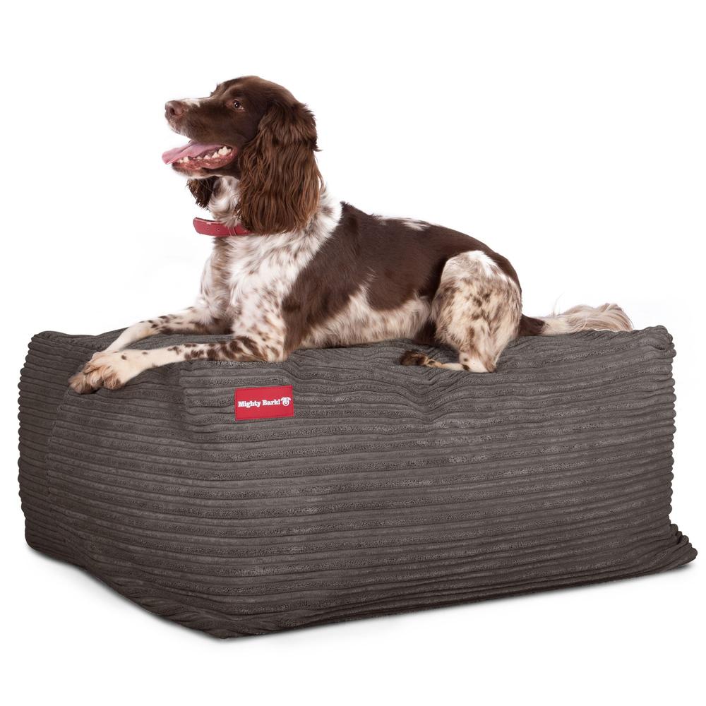 The Crash Pad By Mighty-Bark XXL Large Memory Foam Dog Bed Cord Graphite