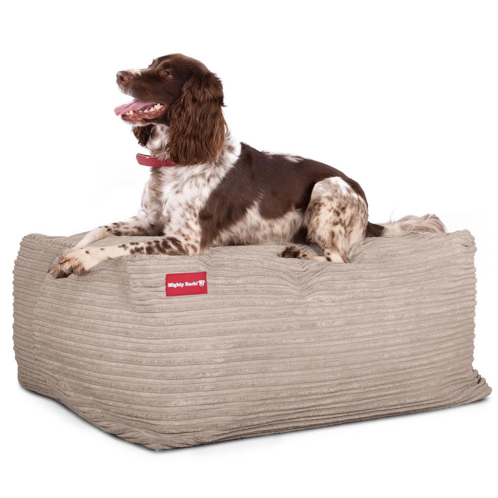 The Crash Pad By Mighty-Bark XXL Large Memory Foam Dog Bed Cord Mink