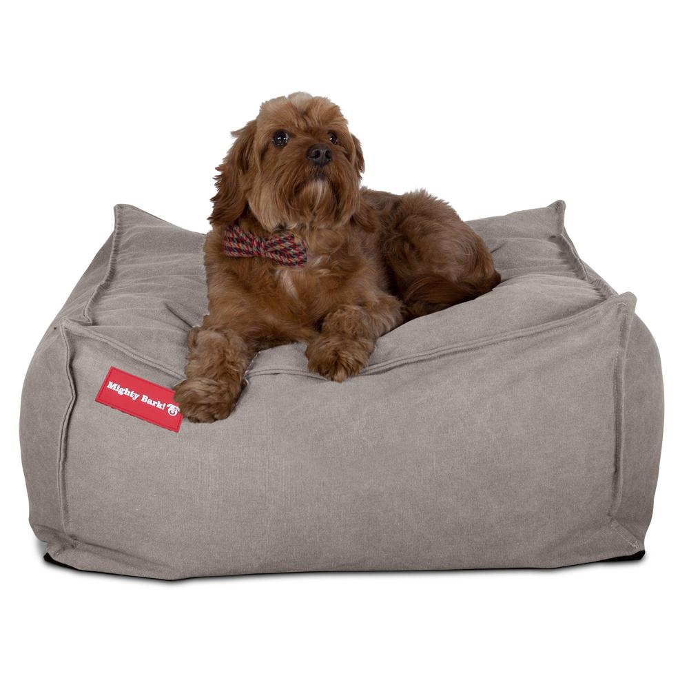 The Crash Pad Memory Foam Dog Bed - Canvas Pewter 04