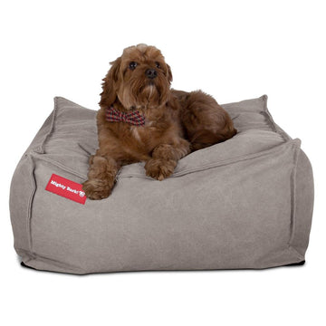 The Crash Pad Memory Foam Dog Bed - Canvas Pewter 04