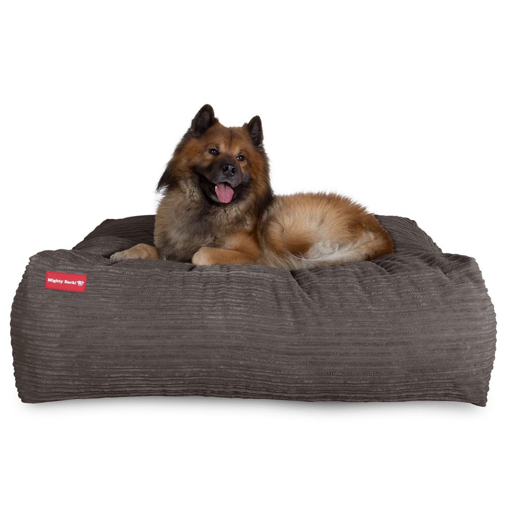 The Crash Pad By Mighty-Bark XXL Large Memory Foam Dog Bed Cord Graphite