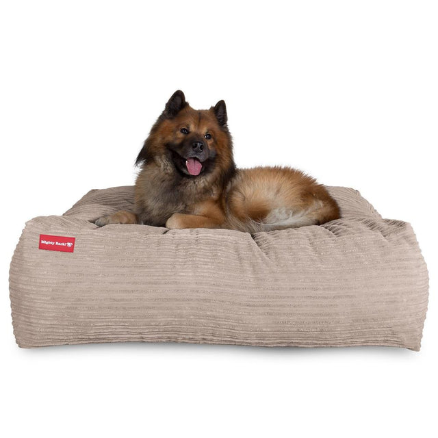 The Crash Pad By Mighty-Bark XXL Large Memory Foam Dog Bed Cord Mink