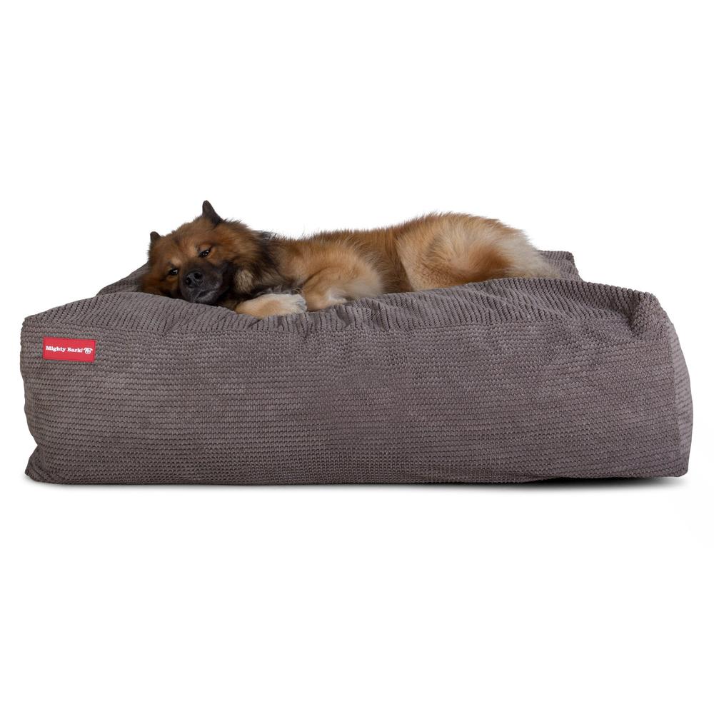The Crash Pad By Mighty-Bark XXL Large Memory Foam Dog Bed Pom Pom Charcoal