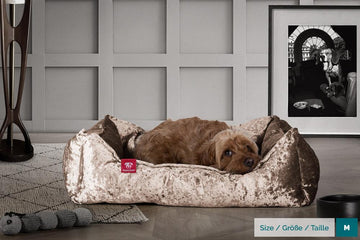 The Nest By Mighty-Bark Orthopedic Memory Foam Dog Bed Basket For Pets Small Medium Large Glitz Truffle