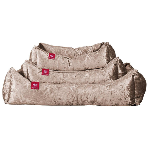 The Nest By Mighty-Bark Orthopedic Memory Foam Dog Bed Basket For Pets Small Medium Large Glitz Truffle