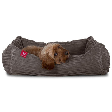 The Nest By Mighty-Bark Orthopedic Memory Foam Dog Bed Basket For Pets Small Medium Large Cord Graphite