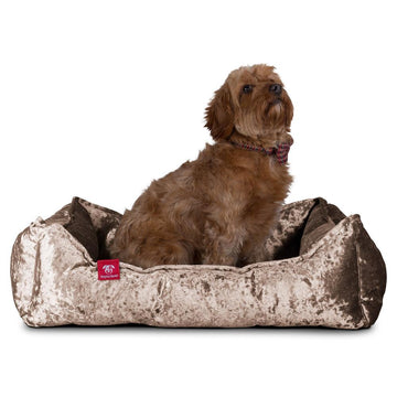 The Nest By Mighty-Bark Orthopedic Memory Foam Dog Bed Basket For Pets Small Medium Large Glitz Truffle