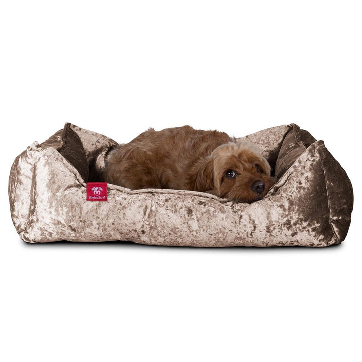The Nest By Mighty-Bark Orthopedic Memory Foam Dog Bed Basket For Pets Small Medium Large Glitz Truffle