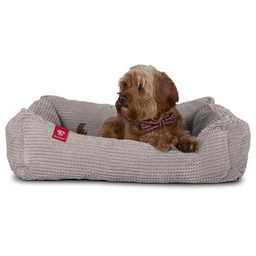 The Nest By Mighty-Bark Orthopedic Memory Foam Dog Bed Basket For Pets Small Medium Large Pom Pom Mink