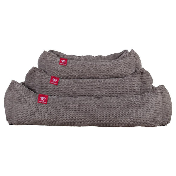The Nest By Mighty-Bark Orthopedic Memory Foam Dog Bed Basket For Pets Small Medium Large Pom Pom Charcoal