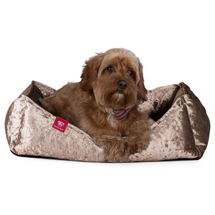 The Nest By Mighty-Bark Orthopedic Memory Foam Dog Bed Basket For Pets Small Medium Large Glitz Truffle