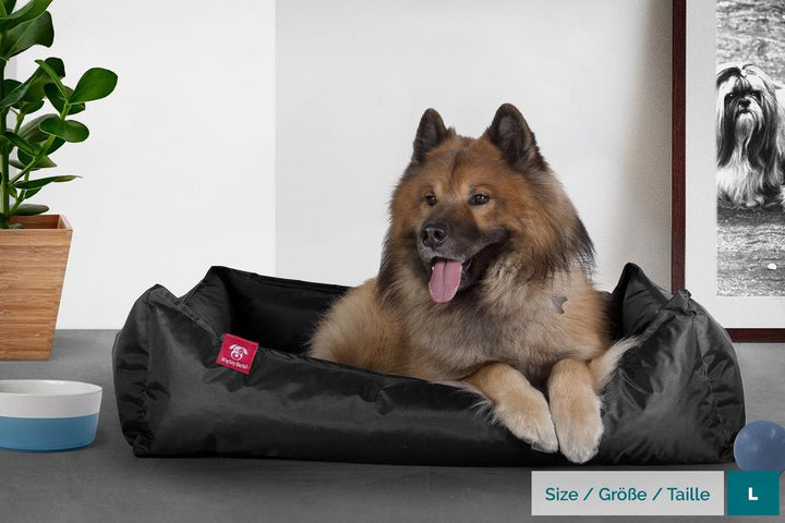 The Nest By Mighty-Bark Orthopedic Memory Foam Dog Bed Basket For Pets Small Medium Large Waterproof Black