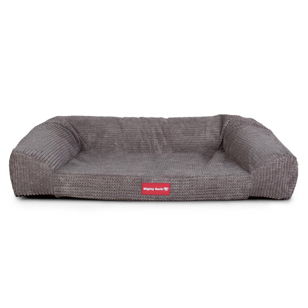 The Sofa By Mighty-Bark Orthopedic Memory Foam Sofa Dog Bed Large Medium XXL Pom Pom Charcoal