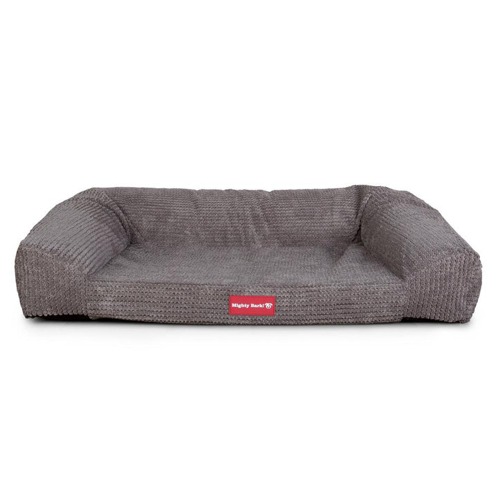 The Sofa By Mighty-Bark Orthopedic Memory Foam Sofa Dog Bed Large Medium XXL Pom Pom Charcoal