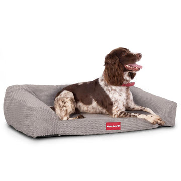 The Sofa By Mighty-Bark Orthopedic Memory Foam Sofa Dog Bed Large Medium XXL Pom Pom Mink