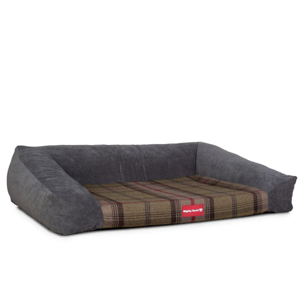 The Sofa By Mighty-Bark Orthopedic Memory Foam Sofa Dog Bed Large Medium XXL Tartan Hunter